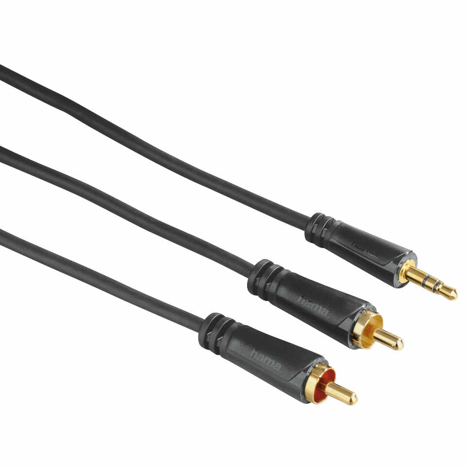 Cablu Hama 122299, 3.5mm Jack plug - 2X RCA plugs, 3m